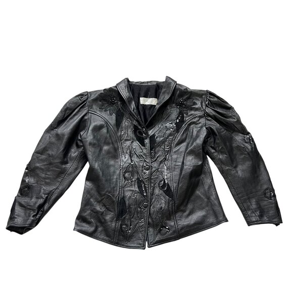Vintage 80s leather jacket - Picture 1 of 12